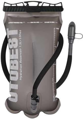 UTOBEST Hydration Bladder 1.5 L 2L 3L,TPU Water Bladder,Water Bladder for Hiking Backpack,BPA Free,Wide Opening,Leak-Proof,Water Reservoir for Hiking Cycling Camping Running