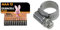 Duracell Plus AAA Batteries (12 Pack) - Alkaline 1.5V - Up To 100% Extra Life - Reliability For Everyday Devices - 0% Plastic Packaging - LR03 MN2400 & Jubilee 1AMS Hose clip 22mm-30mm
