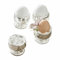 LOBERON Eierbecher 4er Set Lilligret, mundgeblasen, edel & klassisch, Geschirr, Eierhalter, Küchenzubehör, Küchenutensilien, Glas, silber