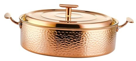 FytStycale Ensemble de Marmites En Cuivre pour La Cuisine et Le Divertissement à La Maison, or M