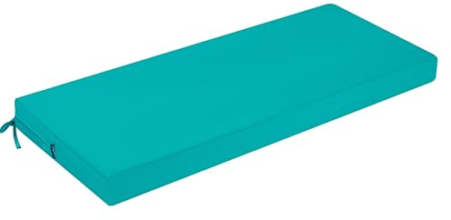 PRIMEPATIO Coussin pour banc de jardin, Coussin de siège en mousse confortable, Coussin d’assise imperméable, Housse pour balancelle Hollywood avec bandes, Coussin rembourré épais pour meubles de