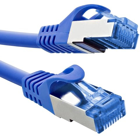 InLine Patchkabel, Cat.6A, S/FTP, TPE (LSZH), CCA, PoE, LAN, Ethernet, Netzwerk Kabel, RJ45 Gigabit, blau, 2m, 72602B