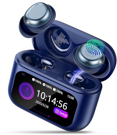 ZYHKON Sleep Earbuds, Bluetooth 5.4 Headphones, HiFi Stereo IP7 Waterproof Mini Ear Buds, 48H Sleep Headphones with 5 EQ Modes, Blue