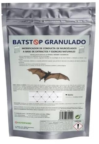 | Repelente de murciélagos | Ahuyentador de murciélagos Batstop | Producto orgánico | 10 bolsitas de olor |
