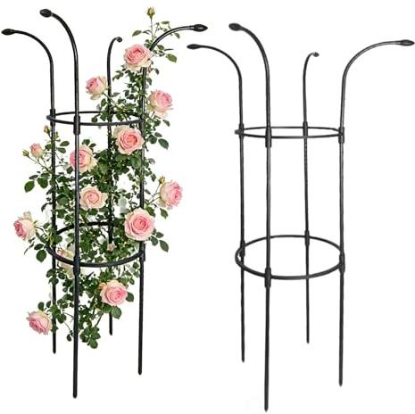 Enrejado de jardín | Soporte vertical decorativo para plantas trepadoras | Marco de torre de flores al aire libre - para vid, rosa, clemátide, vegetal, pepino, hortensias, jazmín, pothos