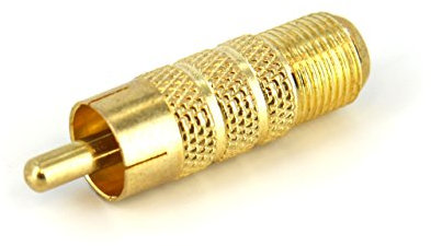 StarTech.com RCACOAXMF - Adaptador conversor RCA a coaxial Tipo F (Macho a Hembra) Color Oro