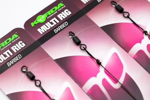 Korda Multi Rig Krank Choddy Kamo 4 30lb | Pre-tied Carp Fishing Rig | Versatile Pop-Up & Bottom Bait Setup | Barbed