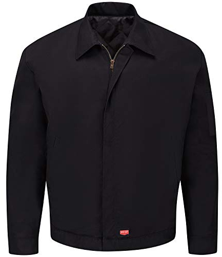 Red Kap Men's Performance Crew Jacket, Black, Large