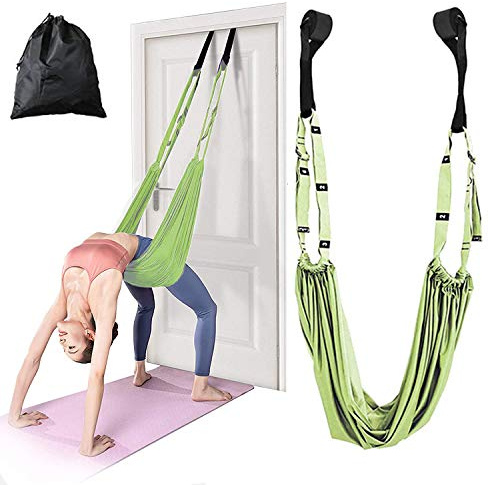 Correa elástica para cintura y espalda, banda de yoga para fitness, entrenamiento de estiramiento de piernas, estirador de yoga, correa de inversión dividida para fitness, baile, ballet, gimnasia