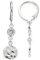 Leonardo Jewels Milou Ohrhänger, Ohrringe aus Edelstahl mit Plättchen-Anhänger rund, Zirkonia-Stein, silber 3,4 cm lang, Damen Schmuck, 1 Paar, 022489