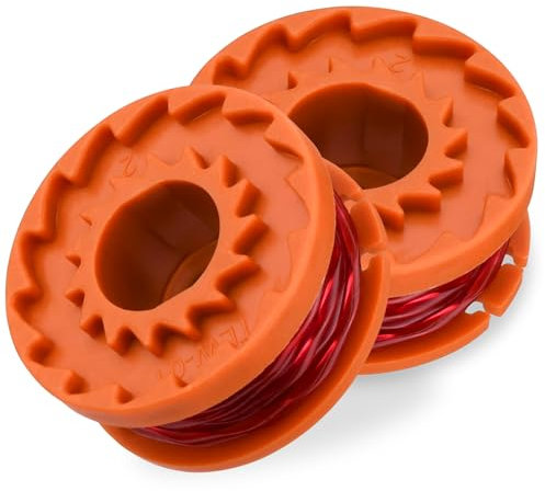 Replacement Strimmer Line Compatible with Worx 2Pcs, Mellbree 3M Strimmer Wire Lawn Mower Strimmer Spool Grass Trimmer Spool Replacement Trimmer Spool Lawn Mower Line