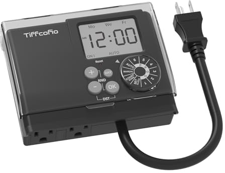 Outdoor Digital Timer Outlet, Waterproof