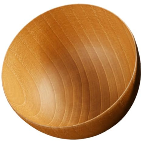 FUNNETOYU Ciotola Legno per Ramen e Pasta Ciotola da Cucina Legno Massello per Alimenti Design Giapponese Facile da Pulire per Ristoranti e Buffet Scodella per Noodle e Riso