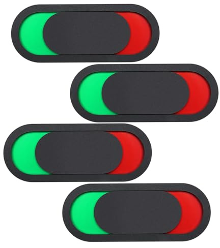 Zuzer 4 Señales Deslizantes de Ocupación, Cartel Libre/Ocupado para Baño, Señal de Privacidad para Puertas de Oficinas, Hoteles y WC (10x4 cm)