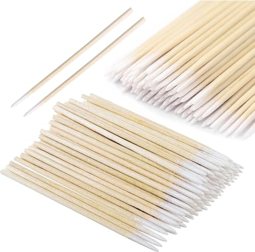 500Pcs Cotton Swabs,Cotton Buds Pointed Tip for Makeup,Tattoo and Cleaning Swabs Wood Sticks for Eyebrow Tattoo Beauty Make-up Color Nail Seam Dedicated Dirty Picking Sticks