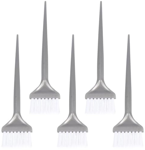 VILLFUL Set da 5 Spazzole per Tintura Chioma Setole Morbide Applicatore per Trattamento Olio Accessori Professionali per Salone e Uso Domestico