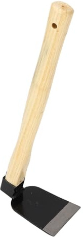 Greensen Zappa a Mano Piccola, Strumento per Diserbo in Acciaio al Carbonio con Manico in Legno 10,5 X 8,5 Cm per Giardinaggio Domestico e Piante da Esterno