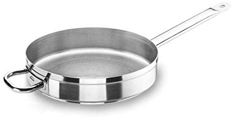 LACOR Chef Luxe Sauteuse, Edelstahl, Silber, 28 cm, 54629