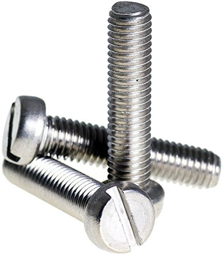 (3mm) M3 x 12 A2 Stainless Steel Slotted Cheese Head Machine Screws Slot Screw DIN 84-5 Pack
