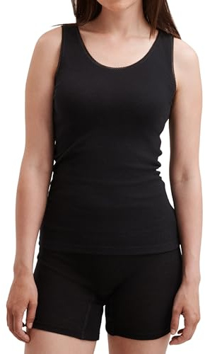 DILLING Débardeur en Laine mérinos pour Femme Noir Noir 42