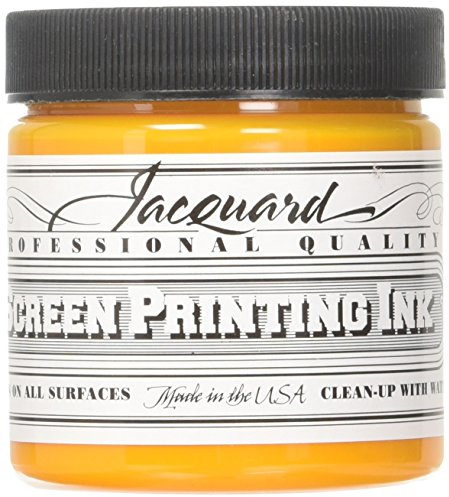 Jacquard screentryck bläck, gyllene gul, 4 oz