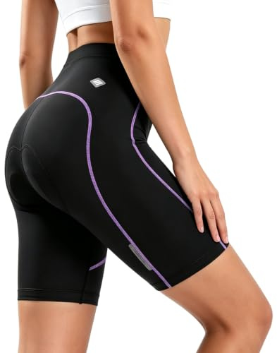 SANTIC cykelshorts Dam vadderade cykelshorts kvinnor cykelshorts vadderade för kvinnor Lila EU M