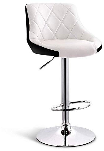Badewannen Fußstütze einstellbar Swivelift Weiche gepolsterte Sitzbarstuhlstuhl Rückenlehne Frühstücksbar Zähler Küche Startseite Barhocker 1226 (Farbe: rot) (Color : White)