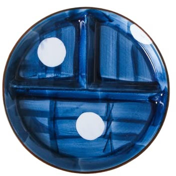 Placas de fondue 4 pieza conjunto Cerámica colorida, ronda 21 cm / 8.2 pulgadas 02