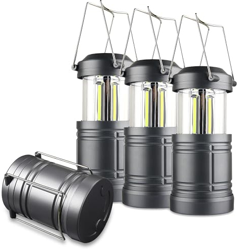 LED Camping Lantern ,Battery Powered Hanging Emergency Lantern for Camping Power Outages,4-Pack