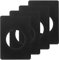 QUARKZMAN 2 Set 130X90mm / 5.12X3.54 Placa de Refuerzo para Pomo de Puerta, Cubierta de Agujero de Acero Inoxidable para Reparación de Cerradura de Puerta, Negro