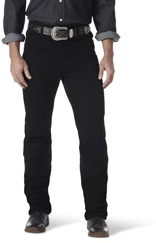 Wrangler Men's 0936 Cowboy Cut Slim Fit Jean, Shadow Black, 27W x 32L