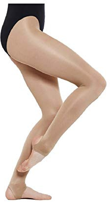 Silky - Collant de danse etrier effet bronzé - Small (32-36)