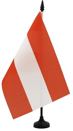 AZ FLAG Bordsflagga Österrike 21x14 cm Österrikisk 100D Polyester Plastfot