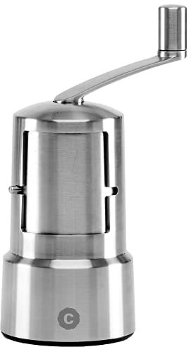 CrushGrind Copenhagen - Macinaspezie in acciaio inox, argento, 6,2 x 6,2 x 10,5 cm