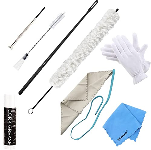Flute Care Kit - Complete Set Including Brush, Swab, Rod, Screwdriver, Grease, Gloves & Cloth