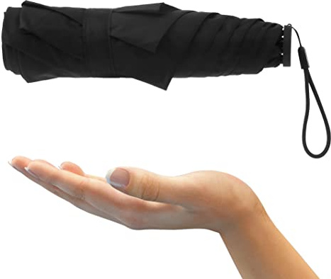 Sternenfunke Mini Regenschirm | Ø90 cm | Leichter Taschenschirm 120 g | Ultraleichter Schirm Klein