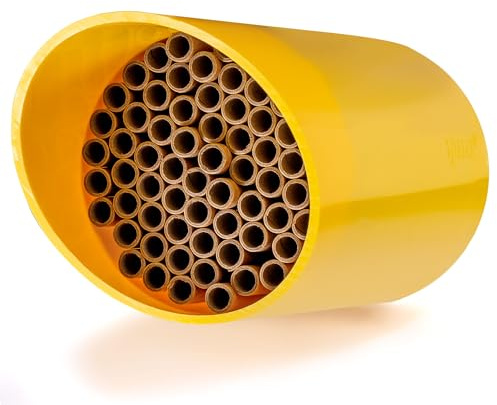 Rivajam Color Splash Mason Bee House - Vibrant & Strong Waterproof Bee Hotel & Insect Habitat - Mason Bee Tubes Filled Bee Houses for The Garden - Pollinator House Bug Hotel Gardening Gifts