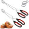 KOMUNJ Lot de 2 pinces à ciseaux en acier inoxydable avec poignées pour barbecue