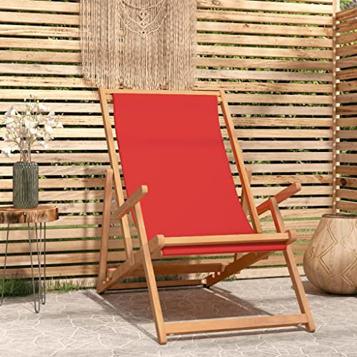 Lauuoeriau Furniture Item Home Klappbarer Strandstuhl Massivholz Teak Rot Möbel