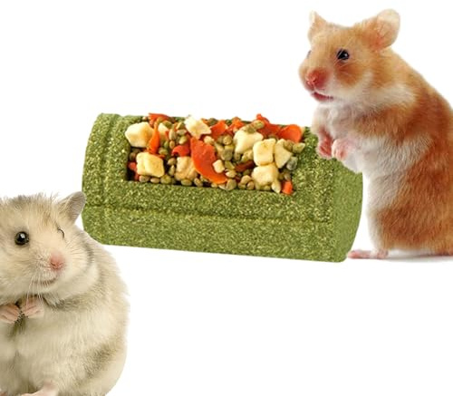 Gnagare leksaker för kaniner - djurfoderskål - naturliga chinchilla gnagare leksaker | för bur hamster chinchilla kanin anrikning och anti-irritationsspel