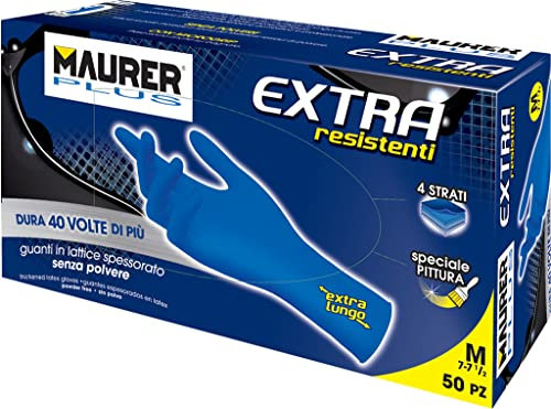 MAURER Guanti in lattice monouso ambidestri Confezione 50 Pz Tg X L Maurer