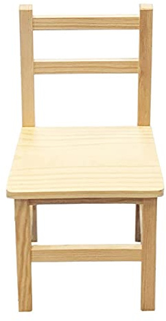 Acan Tradineur - Silla pequeña para niños 57 x 30,5 x 25,5 cm. Silla Infantil de Madera Natural sin Tratar, decoración hogar