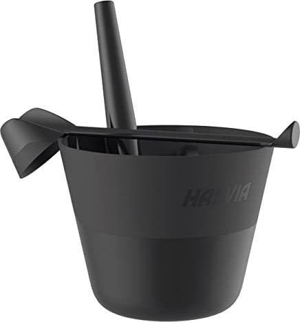 Harvia Click Seau de sauna et louche en plastique Noir