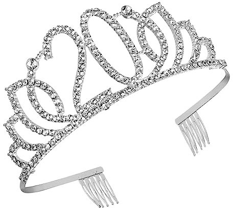 Abaodam Cumpleaños De La Princesa Adorno De Pastel De Cumpleaños Adornos De Magdalenas Ornamento De La Magdalena Diamantes De Imitación De Cumpleaños Favores Peine Mujer Chica Ingredientes