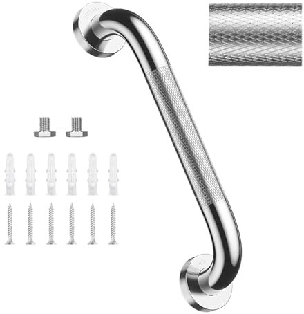 supregear Grab Rail for Bathroom, Anti Slip Shower Grab Bars for Seniors, Safety Handicap Grab Bars, Shower Handle for Wall Elderly, 32 mm Diameter 304 Stainless Steel Heavy Duty Handrail, 30 cm