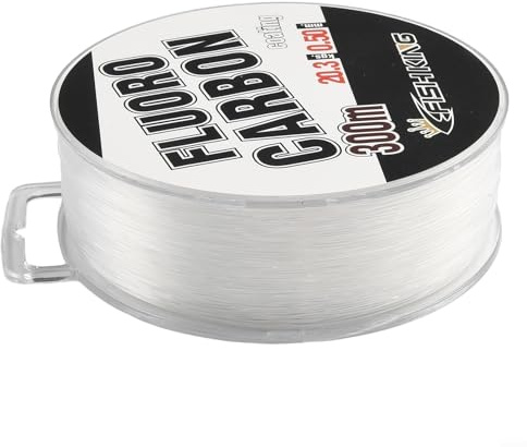 Línea de pesca de fluorocarbono, 300 m, 0,3-0,5 mm, resistente a la abrasión, invisible bajo el agua, resistente a los golpes