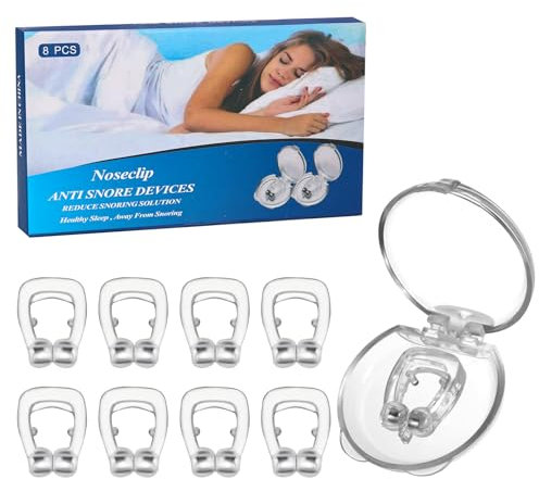 Zanfqvo Dilatatore Nasale Antirussamento, 8 Pezzi Dilatatori Nasali, Riutilizzabile Dispositivo Anti Russamento, Ti Aiuta a Respirare Meglio dal Naso