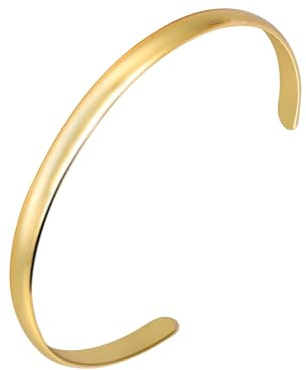 Eigso kvinnor 8 mm koppar öppen manschett armband mode vintage koppararmband för kvinna man gåva till henne, Koppar, Ingen ädelsten
