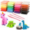 Vabrloy Modelliermasse Kit,24 Farben Polymer Clay Set,DIY Kinder Knete Set mit 3 Schnitzwerkzeugen,Ultraleicht Kinderknete,Modelliermasse Lufttrocknend Geschenk für Jungen und Mädchen