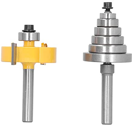 ZDETGU Set di Frese per Scanalatura con 6 Cuscinetti per Tagli Precisi Nella Lavorazione del Legno